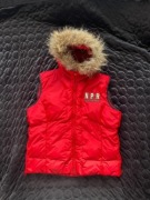 Napapijri Erskine puffer vest puchowa 00s Y2K bezrękawnik M/L futro