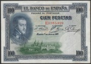 Hiszpania 100 peset 1925 - król Filip II - E2