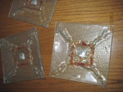 Paterka, szkło fusing 3szt.