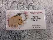 Podziekowania dla gosci z breloczkiem - 20 sztuk