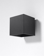 Nowoczesny kinkiet QUAD 1 Czarny SL.0057 Sollux