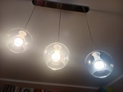 Lampa sufitowa szklany klosz 