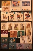 Serie i pojedyncze polskie znaczki z marginesami czyste