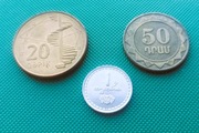 ARMENIA GRUZJA AZERBEJDŻAN 1 20 50 Dram Gapik Thetri 1993 2003 2006 w55