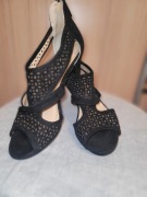 Pantofle czarne z siateczką 
