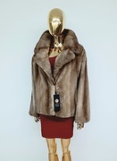 KURTKA Z NOREK NATURALNE FUTRO PŁASZCZ L/XL NOWE