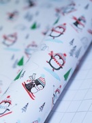 Papier do pakowania "Pingwiny", 76,2 cm x 24,4 m