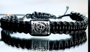 BRANSOLETKA RUNA TRIQUETRA MOCNY SZNUREK SZER.18.5 CM MĘSKA 