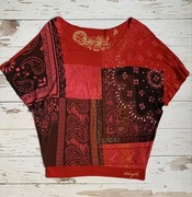 Stylowa Bluzka Desigual M Oversize Mandala 100% Wiskoza Boho Etno Idealna !