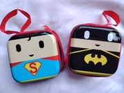 Portmonetka metalowa Spiderman Batman 6x6 cm na zamek