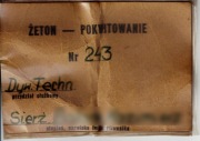 UNIKAT! Żeton Pokwitowanie na pistolet TT  Radom 1975 LWP Stan Wojenny