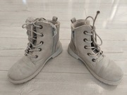 BUTY ZIMOWE KOZAKI ZAMSZOWE DZIEWCZĘCE SZARE 35