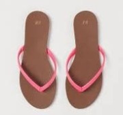 Japonki H&M neonoworóżowe klapki rozm. 39