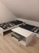 Łóżko młodzieżowe/dziecięce z drugim wysuwanym 