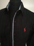 Ralph Lauren Bluzka Koszula R XS S Czarna Logo Bawełna
