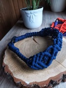 Opaska do włosów Makrama na gumce Handmade #bawelniany_sznurek