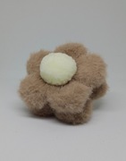 Nowa duża spinka pluszowy kwiat do włosów koka