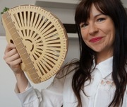 Drewniana torebka na koszyk do ręki 