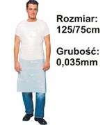 Fartuch jednorazowy masarski NIEBIESKI 10 sztuk