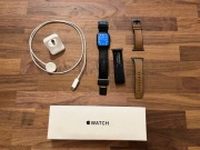 Apple Watch SE 2 gen. 44 mm GPS – czarny + 3 paski + dock | 90% baterii