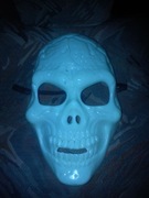 Maska kościotrup świecąca w ciemności Nowa