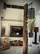 Lampa drewniana rustykalna, loft - wersja 8