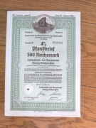 Z74#2@OBLIGACJA@GDAŃSK DANZIG@WIDOK ZURAWIA  500 RM EMISJA 2