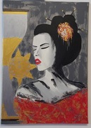 Twój czas obraz ręcznie malowany 50x70 cm