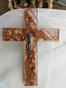 Krzyż z żywicy epoksydowej, ręcznie robiony  dekoracja religijna, efekty 3D