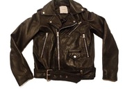 Kurtka skórzana Mango biker ramoneska XS 34 skóra naturalna