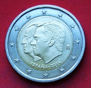 2  Euro  2014 r  -   Hiszpania   Sukcesja Króla Filipa   stan !!!