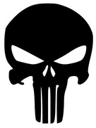 Naklejka na samochód auto punisher czaszka