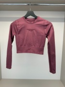 Top sportowy 4F – XS/S bordowy – dopasowany, crop