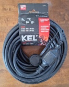 PRZEDŁUŻACZ WARSZTATOWY 30MB 3x2,5 czarny gumowy Plastrol