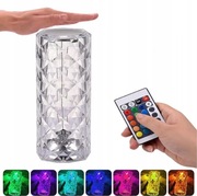 LAMPKA BIURKOWA LED KRYSZTAŁOWA DIAMENTOWA RÓŻA DOTYKOWA + PILOT USB
