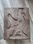KOGUT -  duża drewniana forma piernikowa, oryginał, Vintage, antyk !!