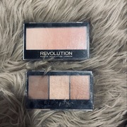Revolution zestaw makijaz rozswietlacz bronzer róż