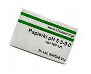 Paski wskaźnikowe lakmusowe do mierzenia pH 5.5-9.0, 100 szt nowe