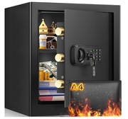 Sejf ognioodporny 48L z alarmem i teczką A4 – elektroniczny