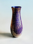 Wazon kobaltowy 45 cm PRUSZKÓW złocenia Prl flakon Vintage retro