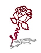 Róża 3D - idealny prezent/ topper na tort