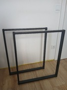 Nogi metalowe do stołu 60x72 cm profil 4x2 cm kolor czarny dwie sztuki