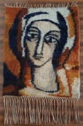 MADONNA - GOBELIN WEŁNIANY RĘCZNIE TKANY 27 x 33 cm