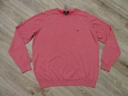 FYNCH-HATTON męski sweter łososiowy melanż bawełna _ L