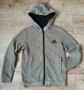 Adidas Bluza z kapturem khaki bawełna 146-152cm