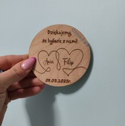 Magnesy podziękowania na ślub wesele 