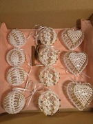 Bombki na szydełku 9 sztuk. Bombki szydełkowe w pudełku idealne na prezent