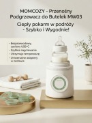 Momcozy przenośny podgrzewacz do butelek – USB, 6 temp., używany, sprawny