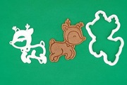 FOREMKA do ciastek -BOŻE NARODZENIE- RENIFER (wykrawacz+stempel 11 cm)