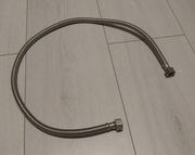 WĘŻYK do wody w oplocie stalowym DN8 / FI 8mm, GW 3/8"x GW 3/8" L-80cm